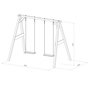 Voir la diapositive 2 : PRAGMA Portique balançoire-bois-H 2.07m- DOUBLE