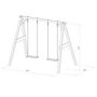 Voir la diapositive 2 : PRAGMA Portique balançoire-bois-H 2.07m- DOUBLE
