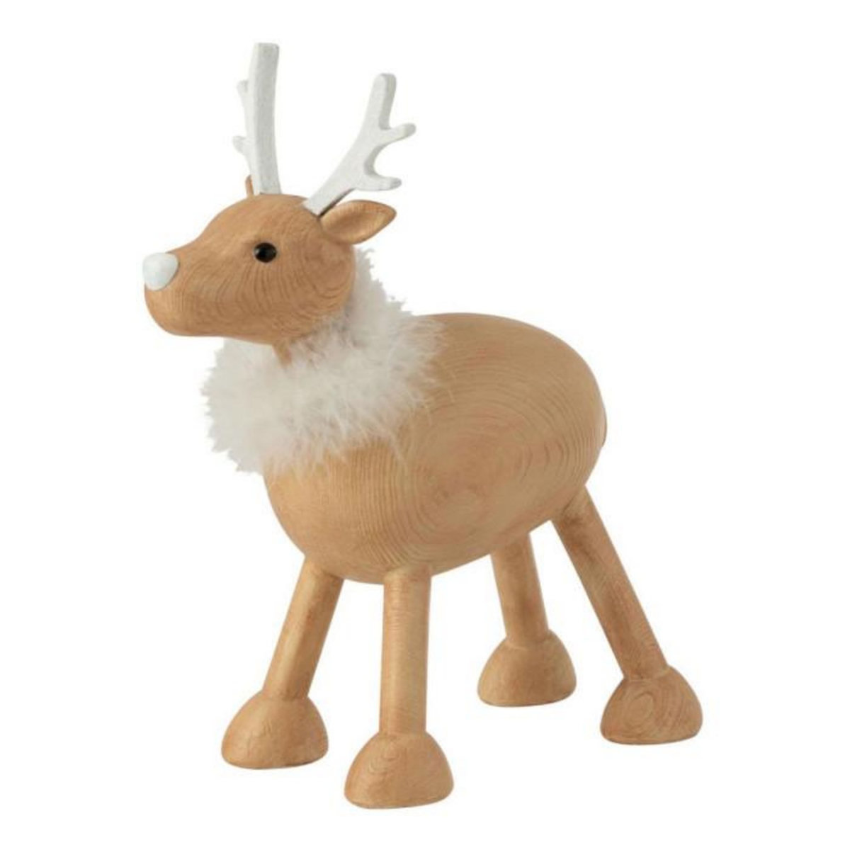 Paris Prix Statuette Déco Renne  Fourrure  28cm Naturel