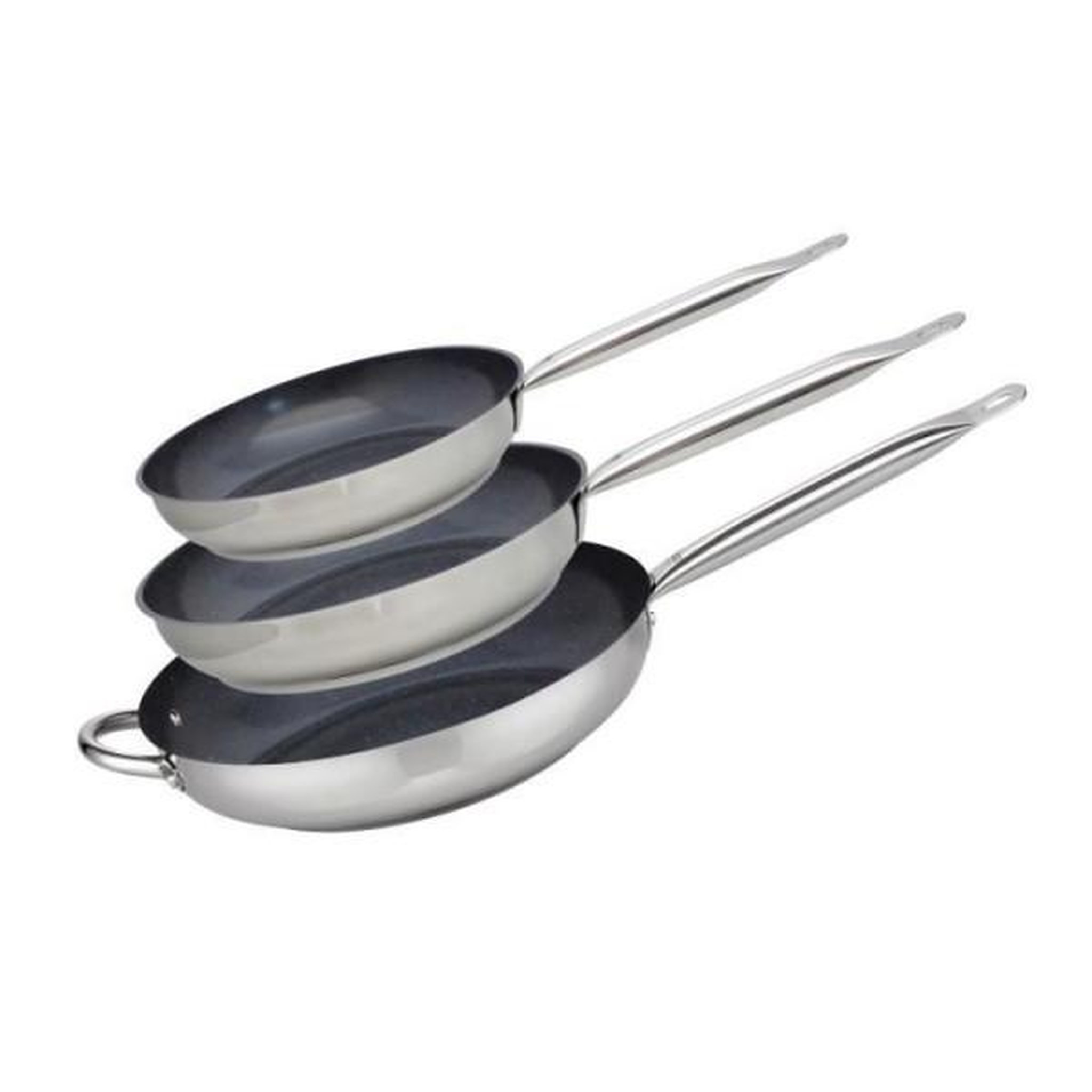 ELO Set de 3 poeles a induction - elo - professional - inox 18/10 elodur - ø 24-28 et 32 cm
