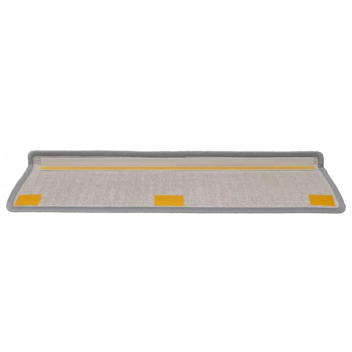 VIDAXL Tapis d'escalier 15 pcs 65x21x4 cm Blanc et gris