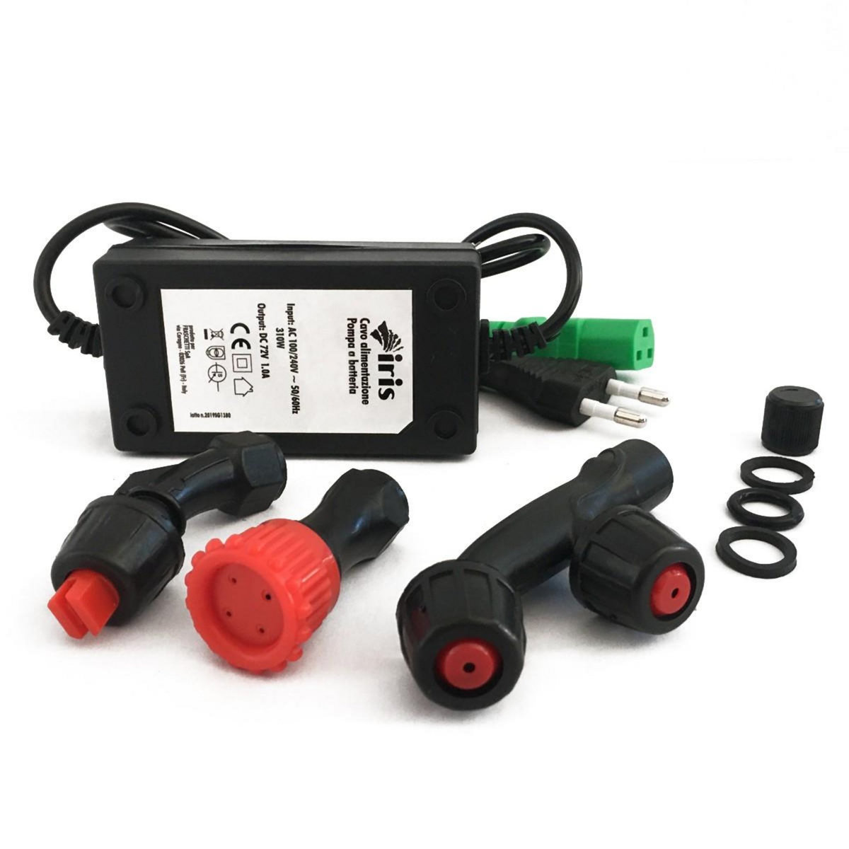 Iris Pulvérisateur Electrique à Batterie 16L Batterie lithium 12V 8 Ah Chargeur + 3 buses + Manomètre IRIS GARDEN