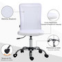 Voir la diapositive 4 : VINSETTO Vinsetto Chaise de bureau ergonomique hauteur réglable piètement chromé pivotant 360° revêtement blanc