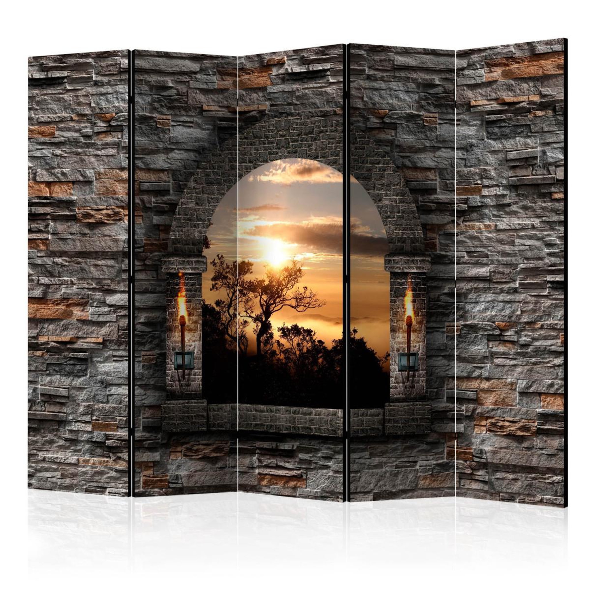 Paris Prix Paravent 5 volets  castle window  172x225cm