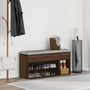 Voir la diapositive 3 : VIDAXL Banc a chaussures chene marron 102x30,5x45 cm bois d'ingenierie