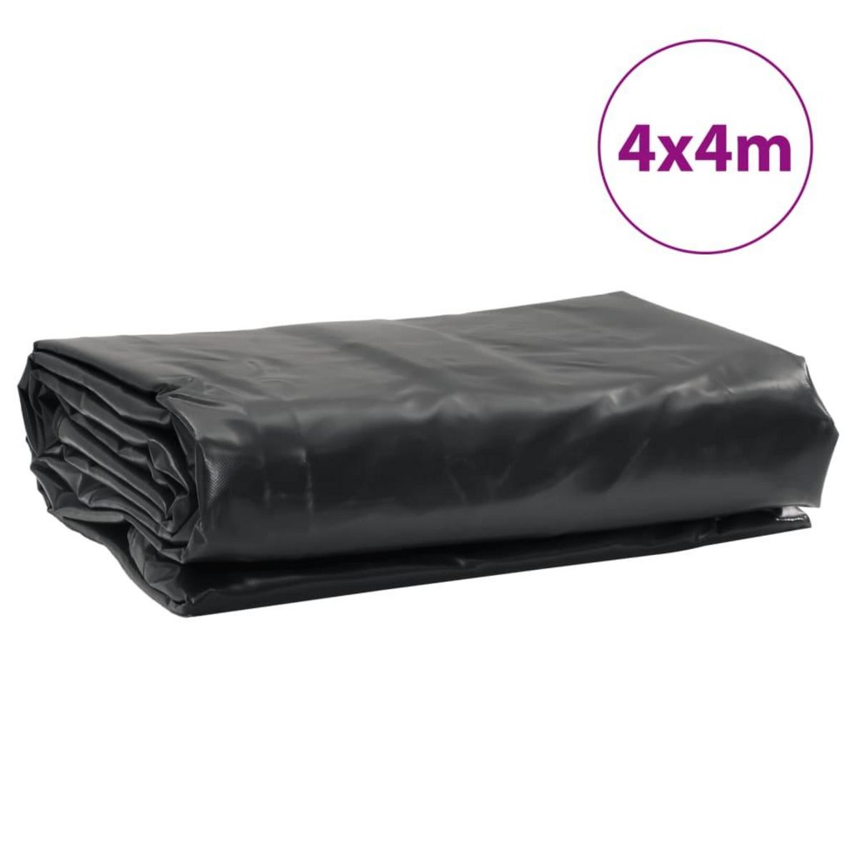 VIDAXL Bache anthracite 4x4 m 600 g/m²