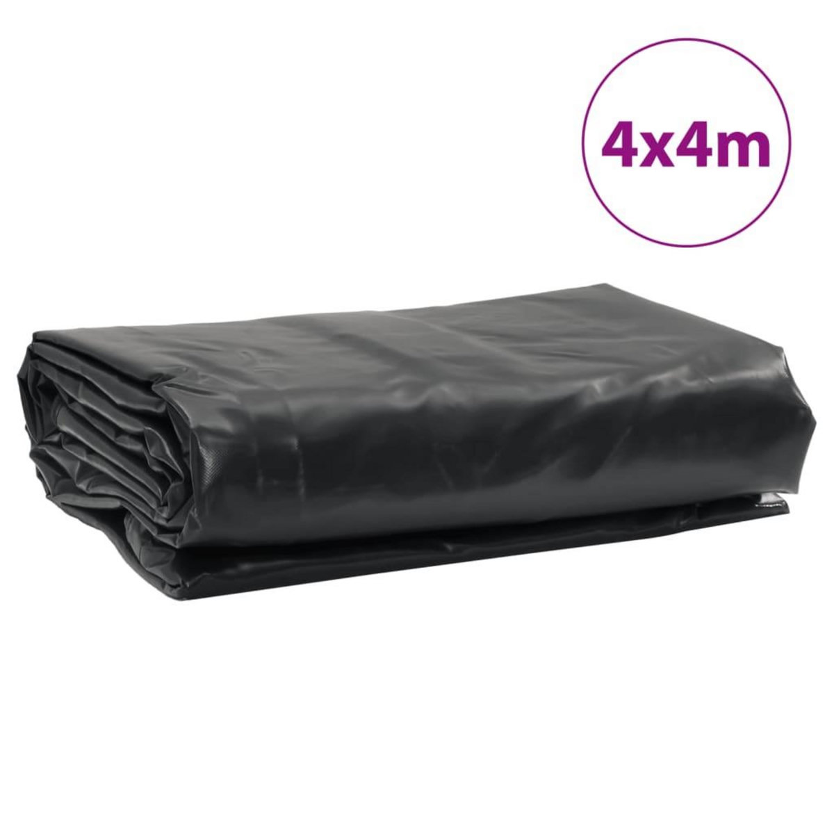VIDAXL Bache anthracite 4x4 m 600 g/m²