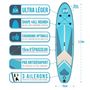 Voir la diapositive 3 : ROHE Stand Up Paddle gonflable INDIANA BLUE ROHE 10'6'' (320cm) 30'' (76cm) 6'' (15cm) avec Pompe, Pagaie, Leash et Sac de transport
