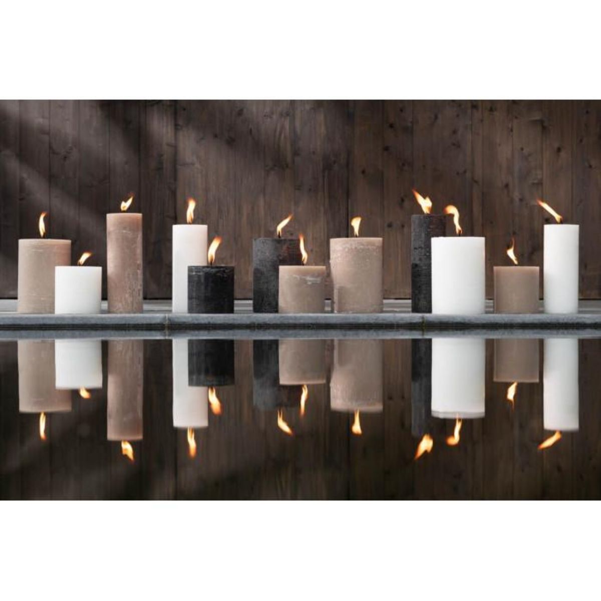 Paris Prix Bougie Pilier Extérieur  Odessa  13cm Taupe