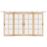 VIDAXL Kit fixation porte coulissante 400 cm Acier inoxydable Argente