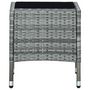 Voir la diapositive 3 : VIDAXL Table de jardin Gris 40x40x45 cm Resine tressee