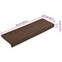 Voir la diapositive 6 : VIDAXL Tapis d'escalier 15 pcs 65x21x4 cm Marron