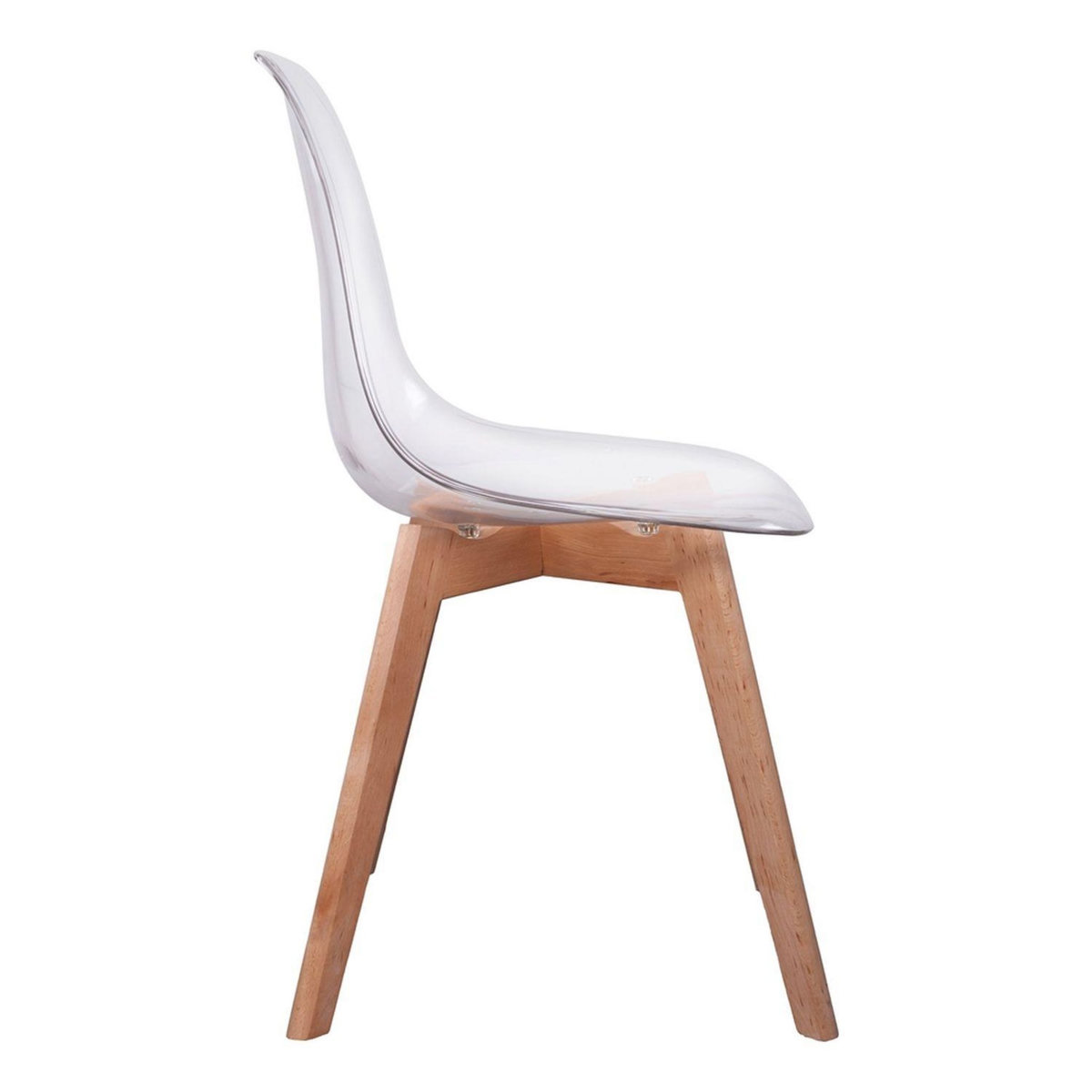 The Home Deco Factory Chaise scandinave transparente - H.86 cm