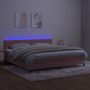 Voir la diapositive 4 : VIDAXL Sommier a lattes de lit avec matelas et LED Rose 200x200 cm