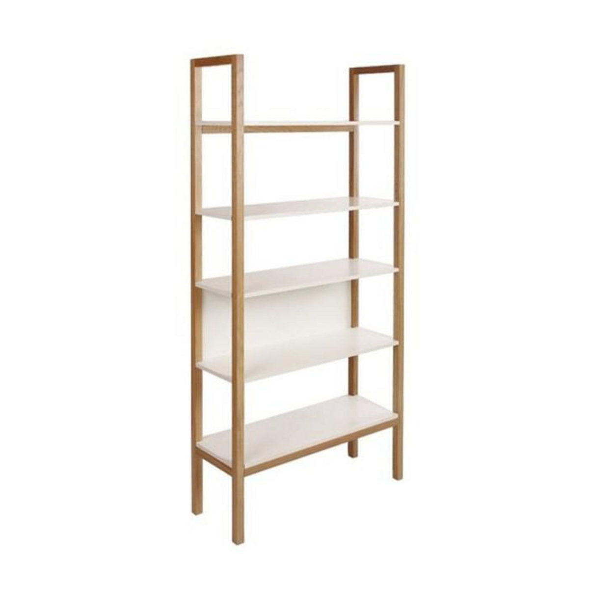 Paris Prix Bibliothèque 5 Niveaux  Farringdon  185cm Chêne & Blanc