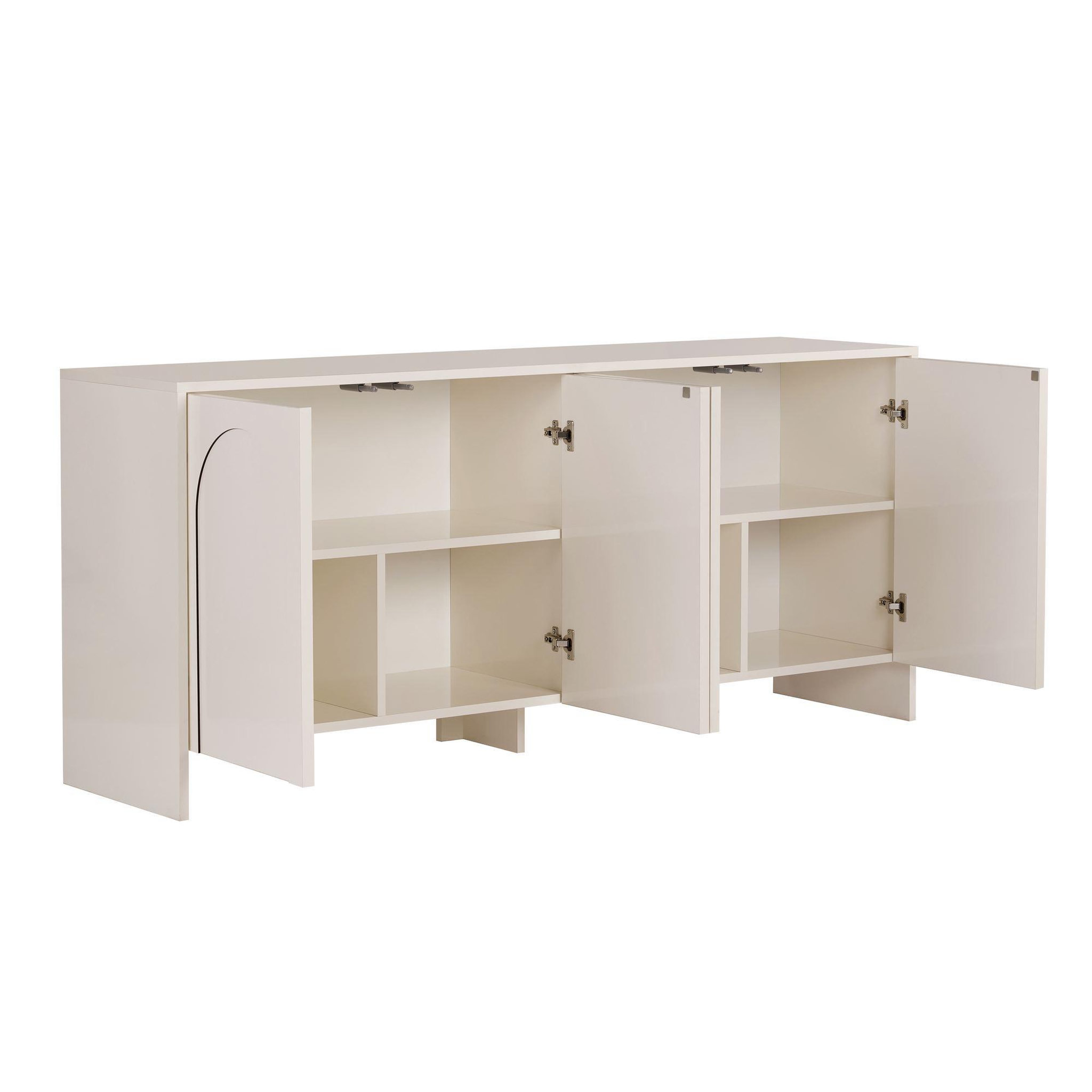 Voir la diapositive 4 : Habitat et Jardin Buffet en bois  arlen  - 180 x 45 x 80 cm - crème
