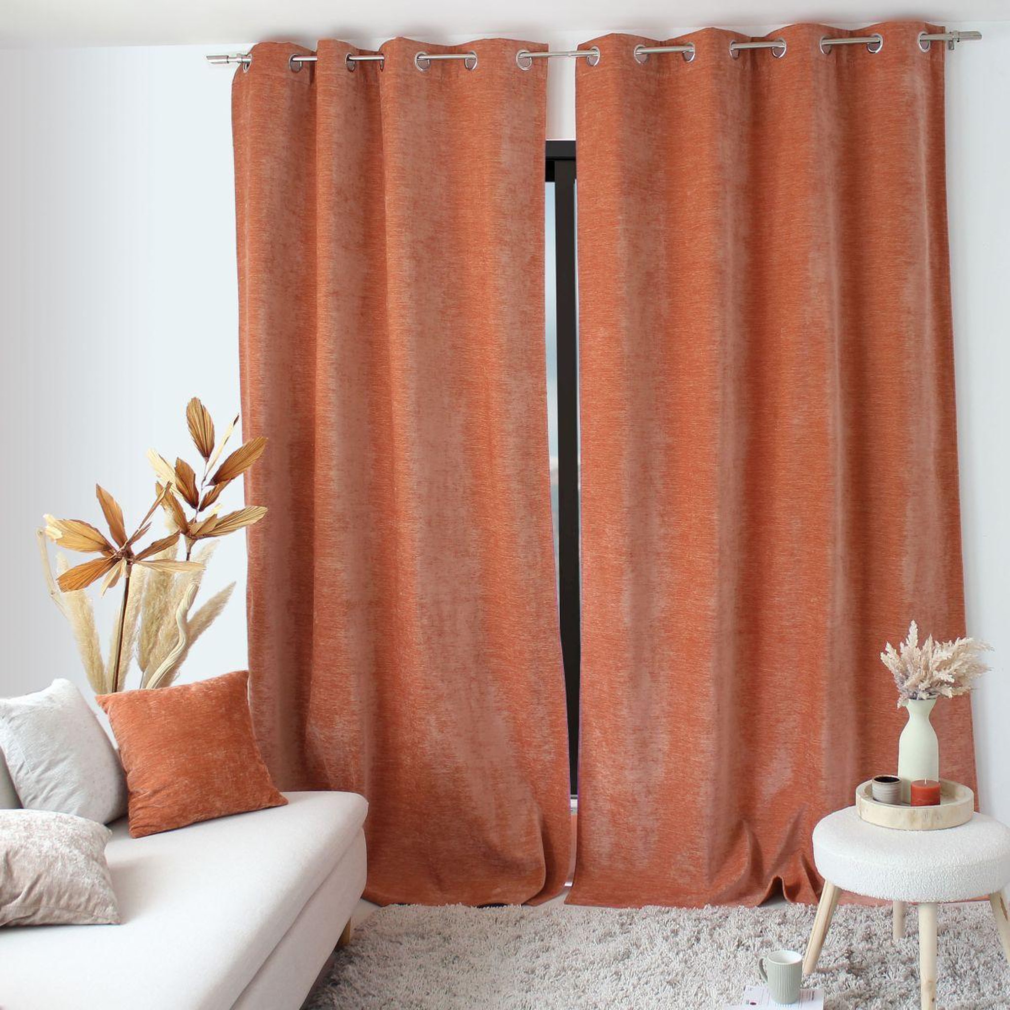 ENJOY HOME Rideau thermique occultant  velvet  140x260cm cuivre