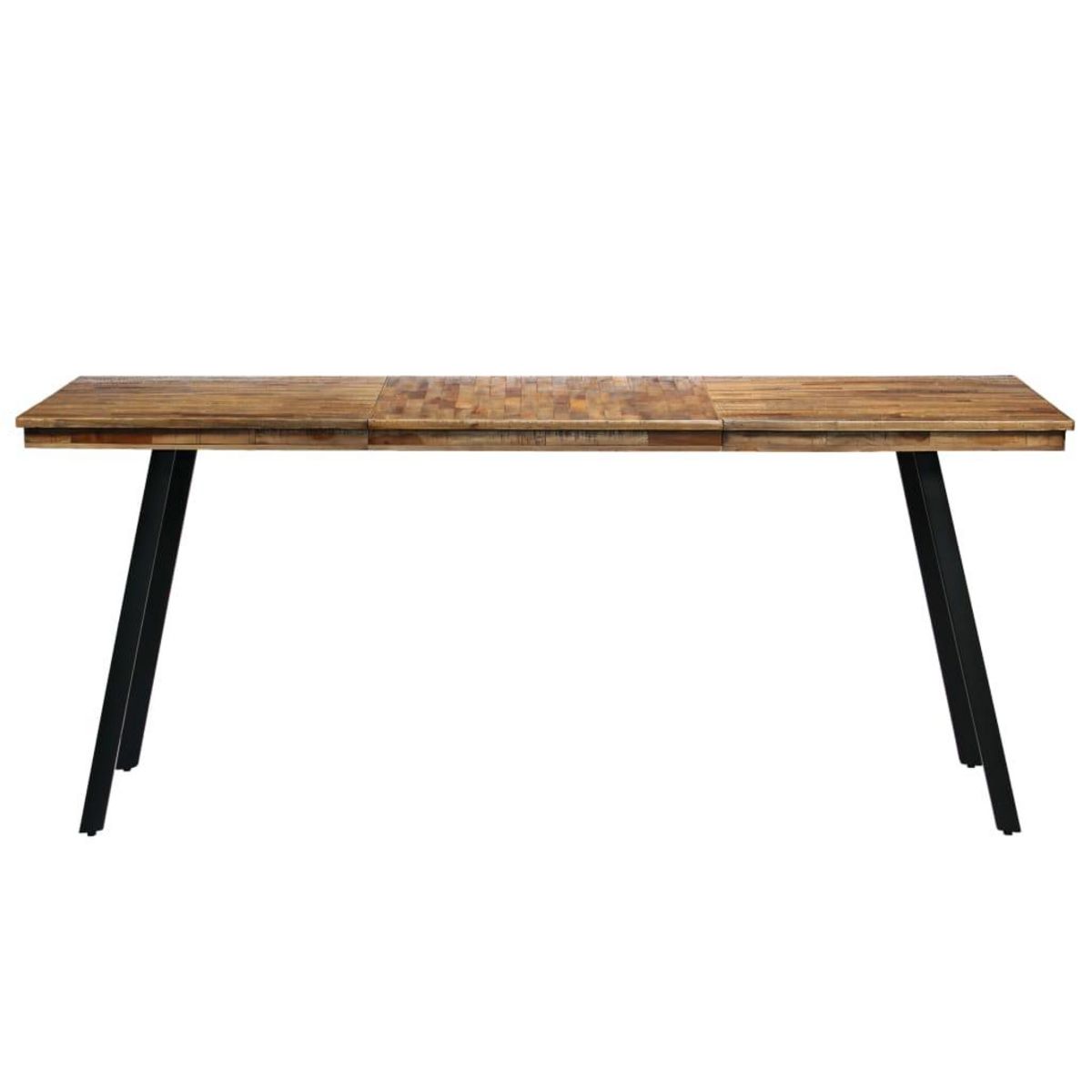 VIDAXL Table a manger Teck recycle et acier 180x90x76 cm