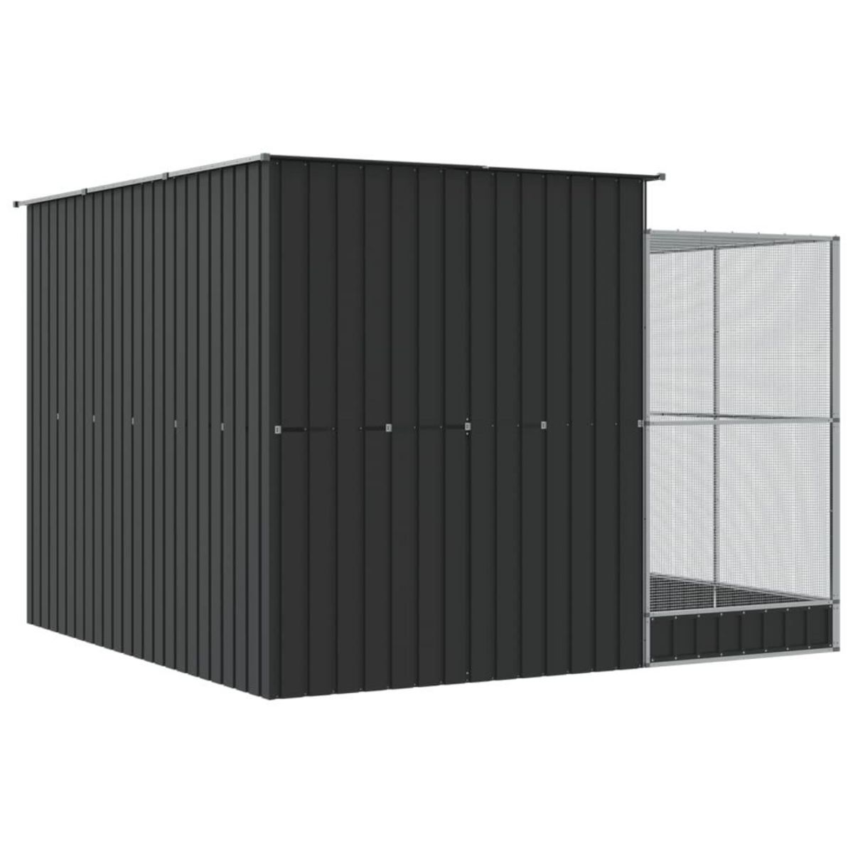 VIDAXL Voliere avec extension argente 290x303x216 cm acier