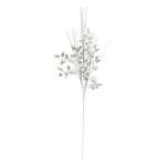 ATMOSPHERA Branche Déco de Noël  Feuilles & Boules  75cm Argent