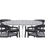 Voir la diapositive 4 : Paris Prix Ensemble Table de Jardin & 4 Chaises  Break & Slit  120cm Gris & Noir