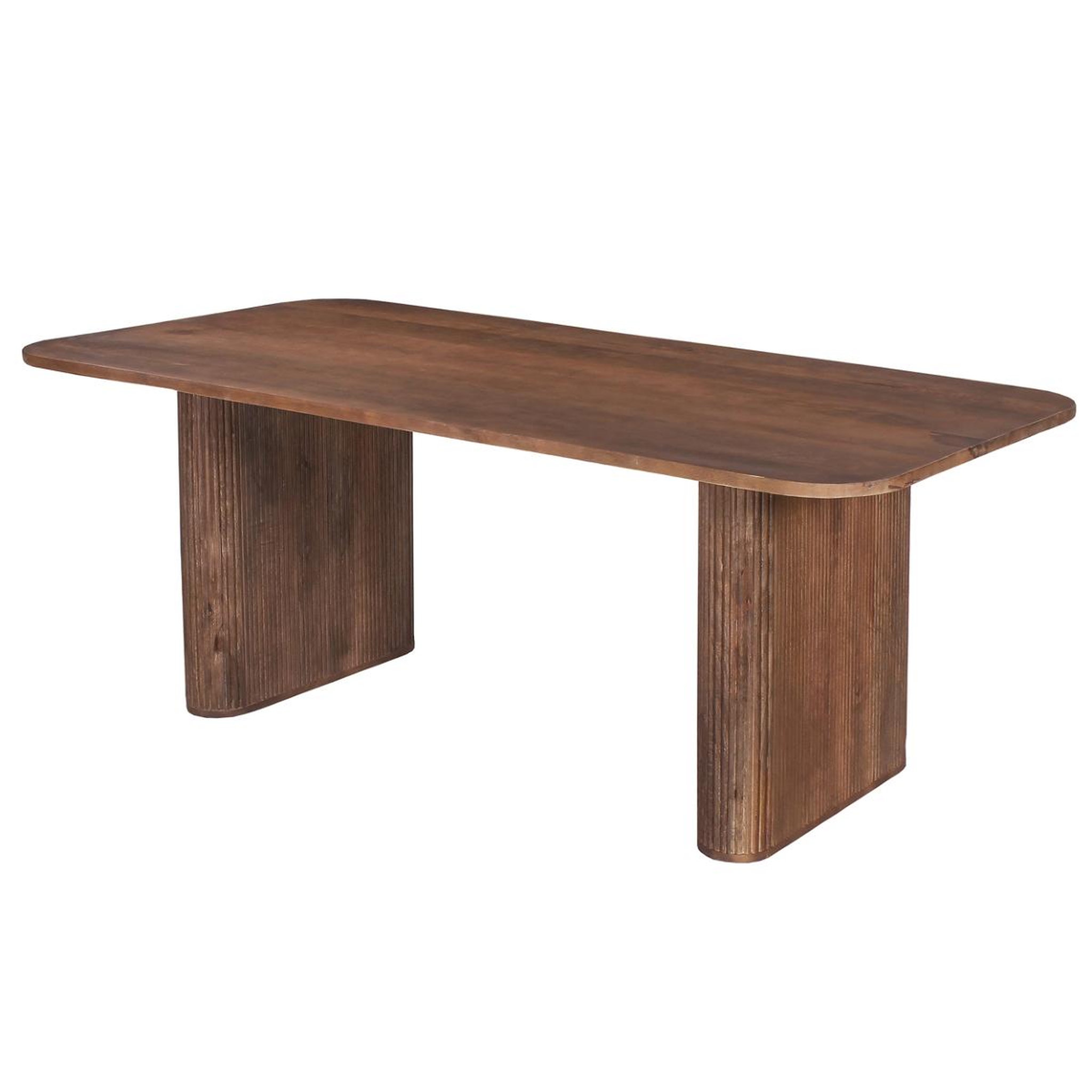 JLC KREATION Table à manger ovale en bois de manguier 200cm jeanne