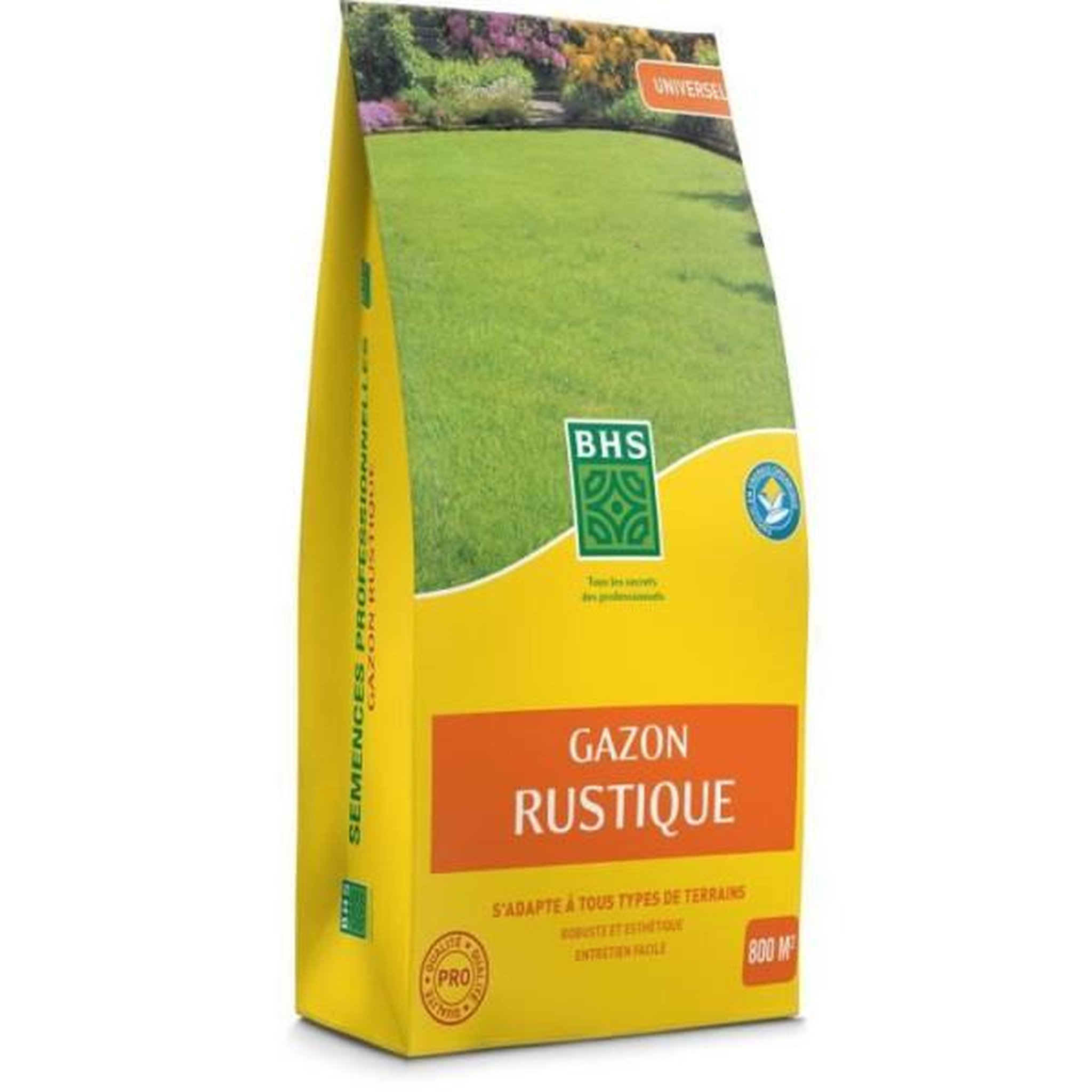 N/A Gazon - BHS - Gazon Rustique 20kg, pour jardins traditionnels et tous types de sols. Dense, esthétique, rapide et durable.