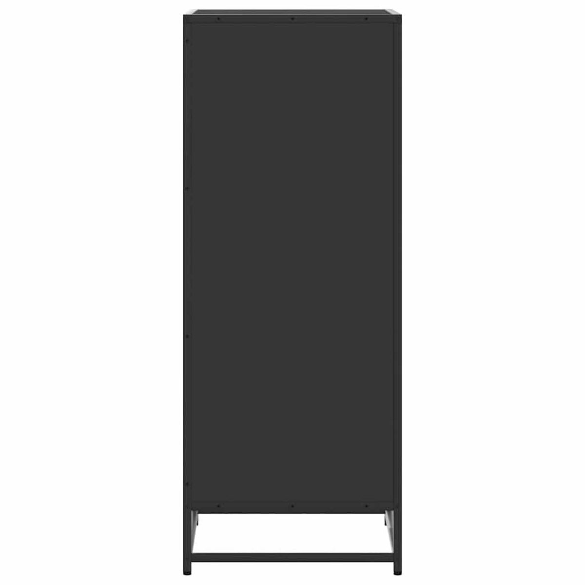 VIDAXL Etagere a chaussures noir 48x38x97,5 cm bois d'ingenierie
