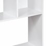  Bibliothèque design asymétrique – Pieter – 5 étagères, 10 compartiments de rangement, 83x23x173cm