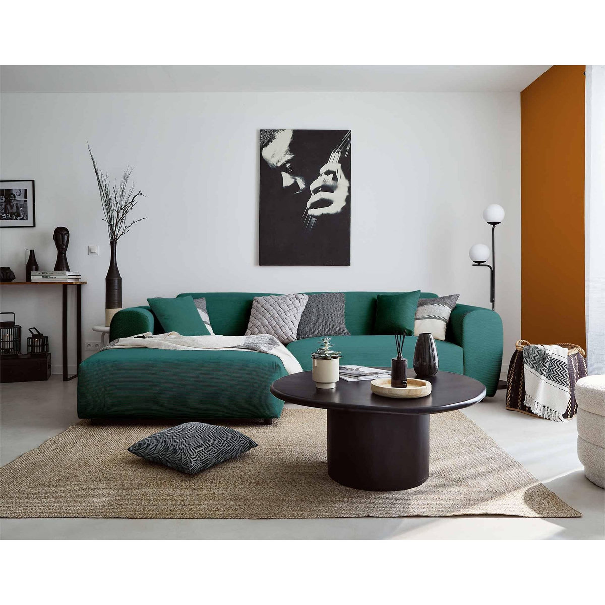 LISA DESIGN Aumance - canapé d'angle gauche 4 places - en velours côtelé