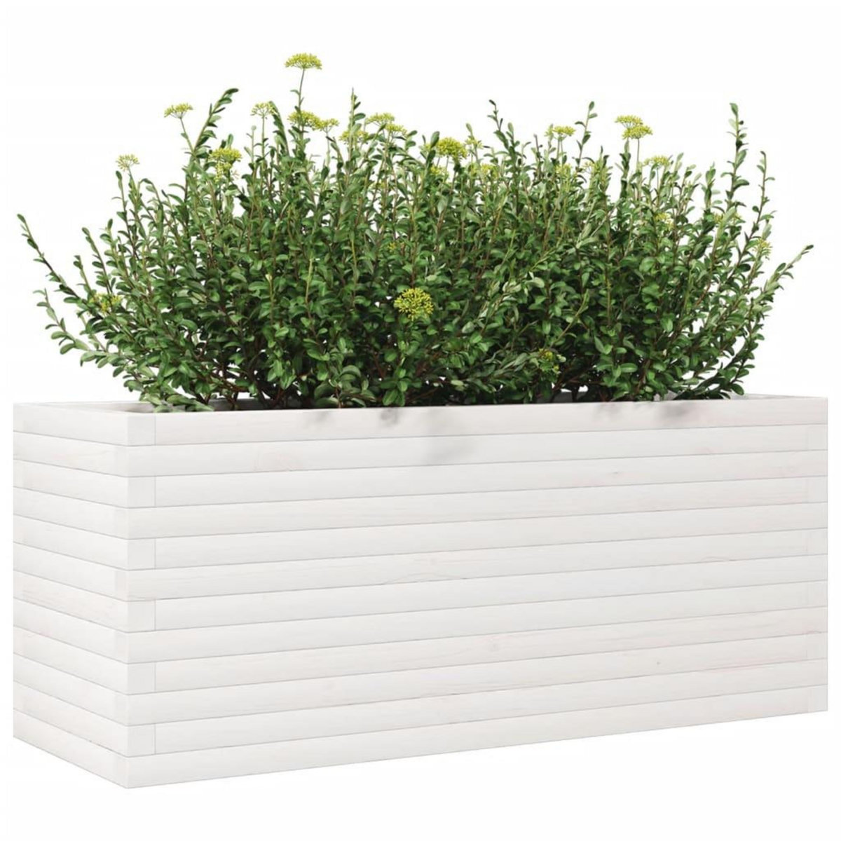 VIDAXL Jardiniere blanc 110x40x45,5 cm bois de pin massif