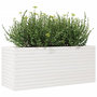 Voir la diapositive 4 : VIDAXL Jardiniere blanc 110x40x45,5 cm bois de pin massif