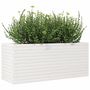 Voir la diapositive 4 : VIDAXL Jardiniere blanc 110x40x45,5 cm bois de pin massif