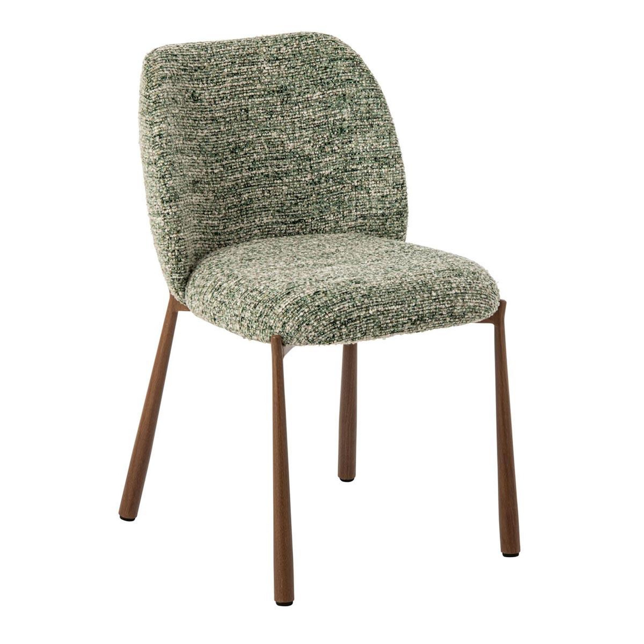 J-LINE Chaise design en tissu  thilde  73cm vert olive