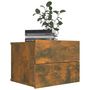 Voir la diapositive 3 : VIDAXL Table de chevet Chene fume 40x30x30 cm Bois d'ingenierie