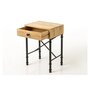 HELLIN Table de chevet en bois et métal 1 tiroir - AUGUSTIN