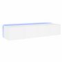 Voir la diapositive 2 : VIDAXL Meubles TV muraux avec lumieres LED 2 pcs blanc 80x35x31 cm