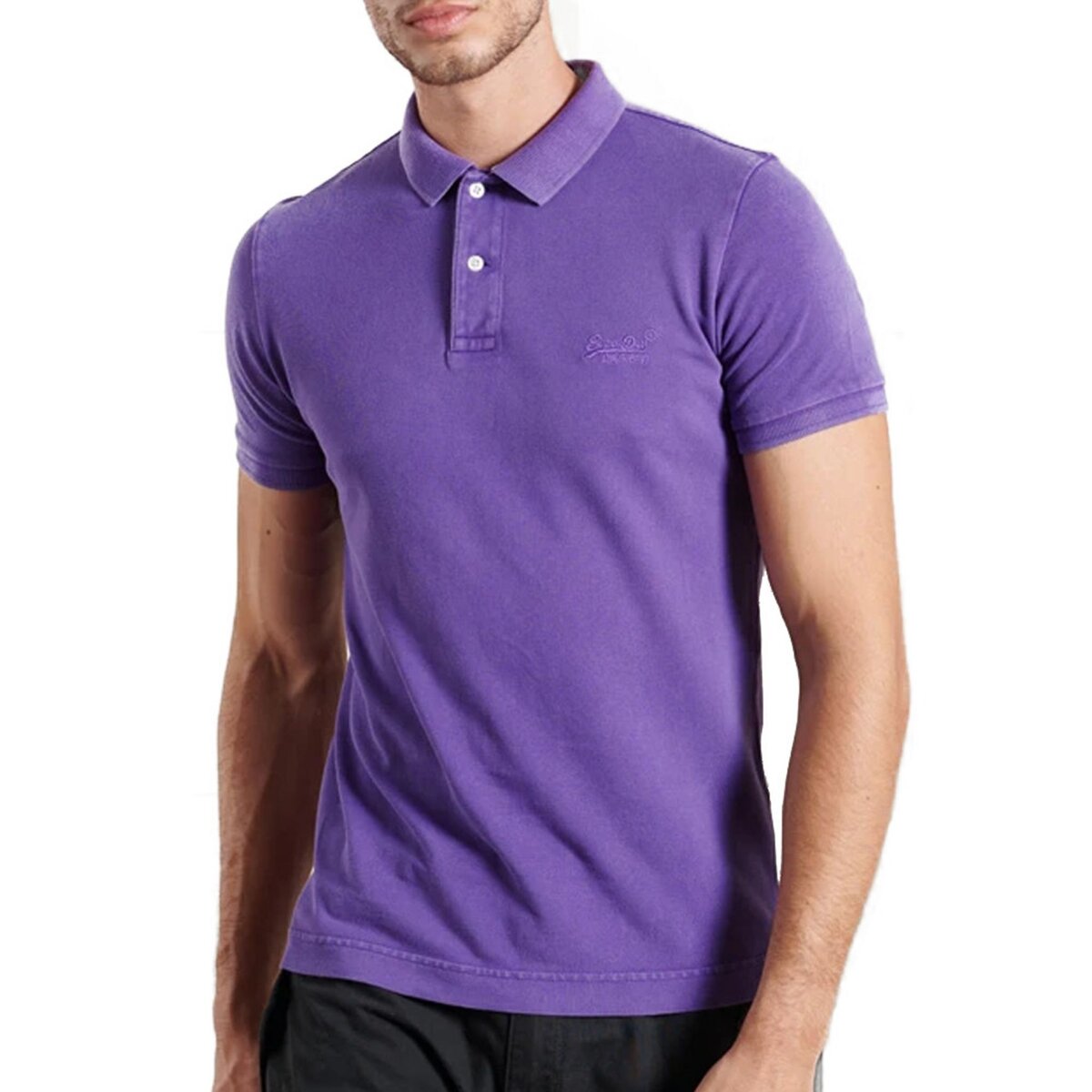 SUPERDRY Polo Violet Homme Superdry Vintage pas cher Auchan