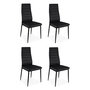 Voir la diapositive 1 : Paris Prix Lot de 4 Chaises Design  Kaïus  95cm Noir