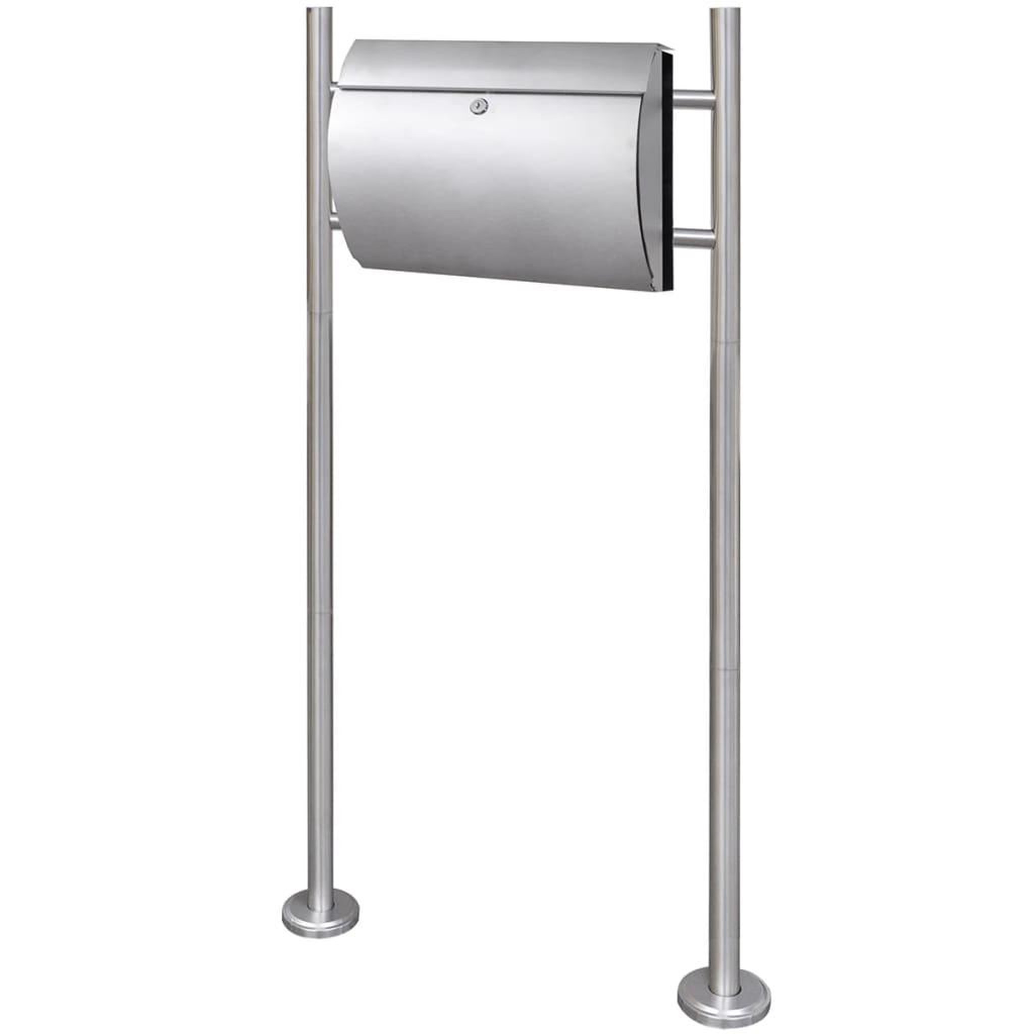 VIDAXL Boîte a lettre sur support en acier inoxydable