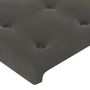 Voir la diapositive 5 : VIDAXL Tete de lit a LED Gris fonce 90x5x78/88 cm Velours