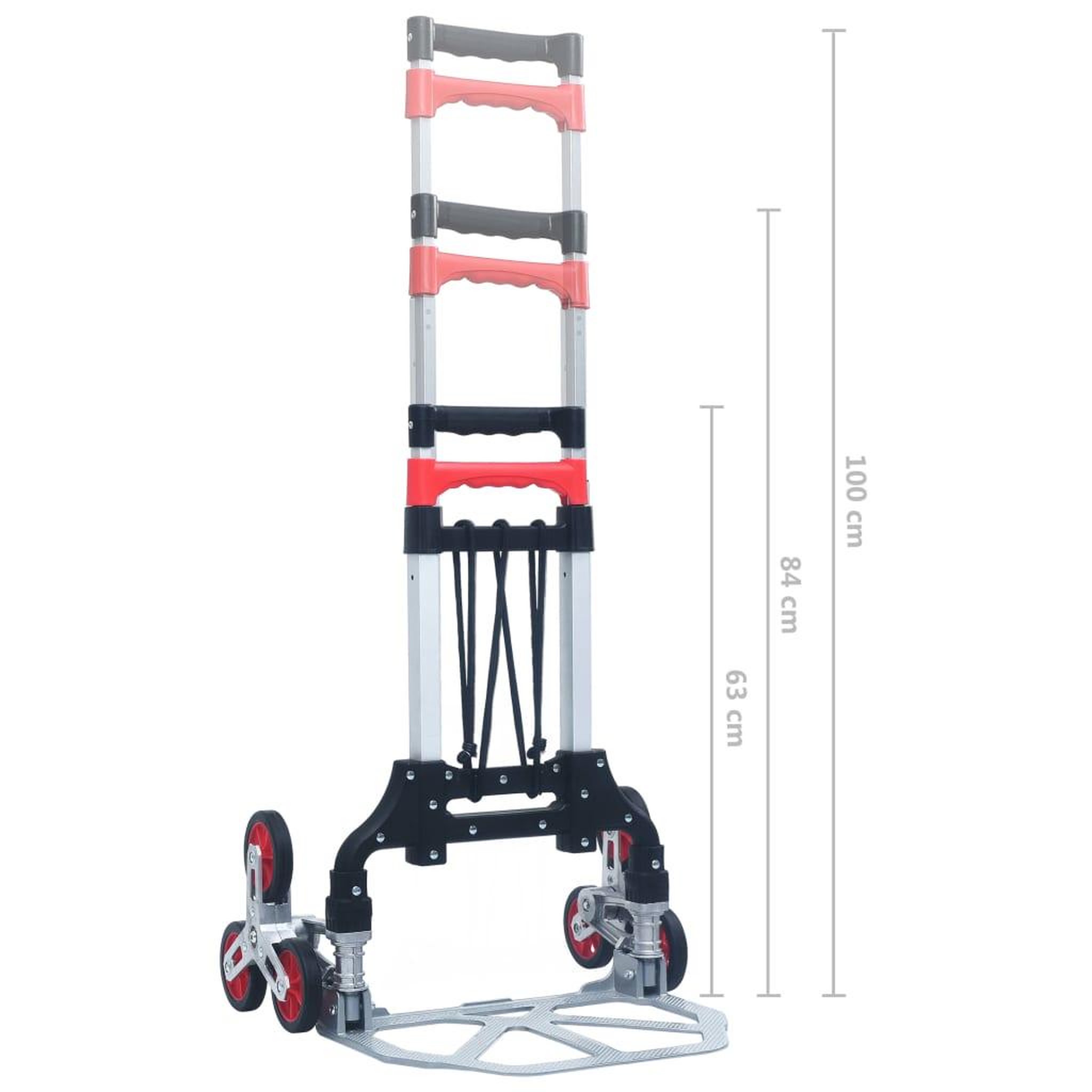 Voir la diapositive 6 : VIDAXL Chariot d'escalier pliable 70 kg aluminium argente