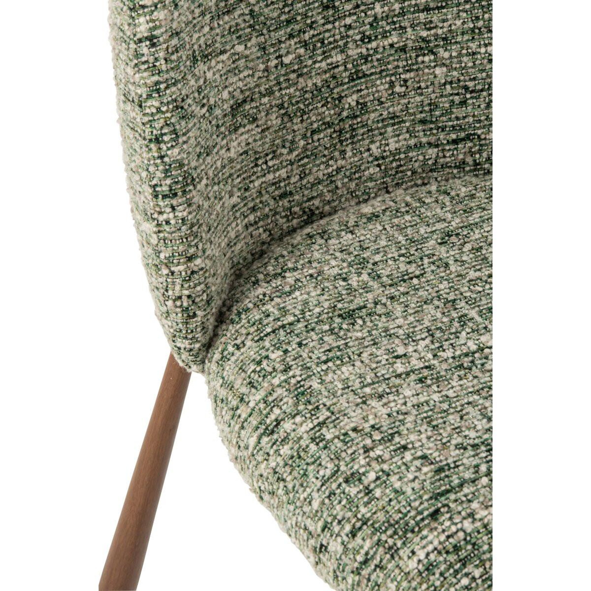 Voir la diapositive 5 : J-LINE Chaise design en tissu  thilde  73cm vert olive