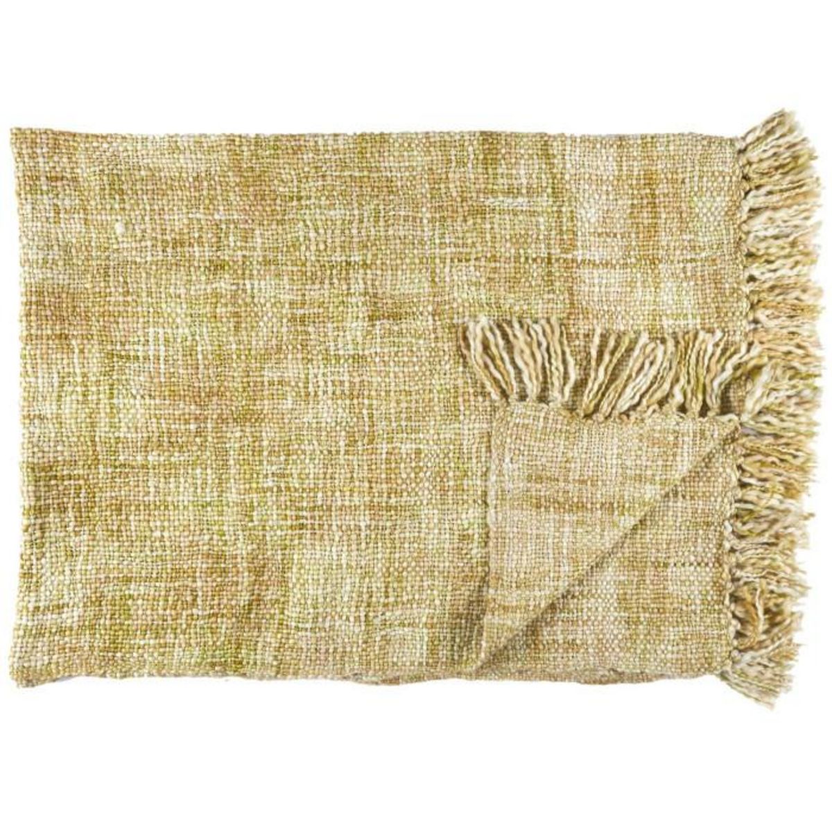 Paris Prix Plaid Maille Tressée  Chunky  125x150cm Jaune