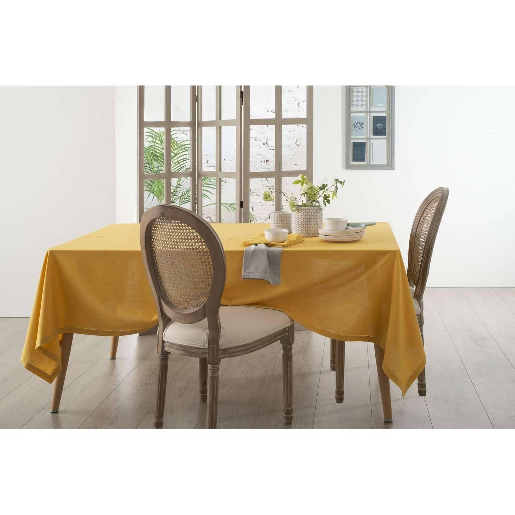 Voir la diapositive 2 : ATMOSPHERA Nappe rectangulaire jane en coton