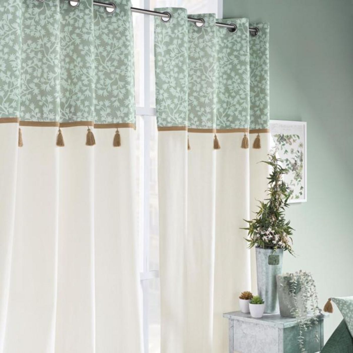 Paris Prix Rideau à Œillets  Vivoline  140x240cm Vert