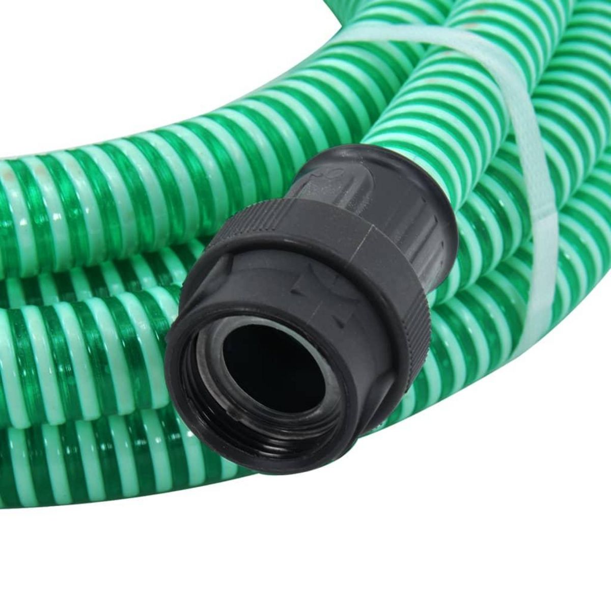 VIDAXL Tuyau d'aspiration avec raccords en PVC vert 1  4 m PVC