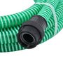 Voir la diapositive 4 : VIDAXL Tuyau d'aspiration avec raccords en PVC vert 1  4 m PVC