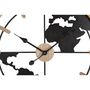 Voir la diapositive 2 : Paris Prix Horloge Murale en Métal  World  60cm Noir & Naturel