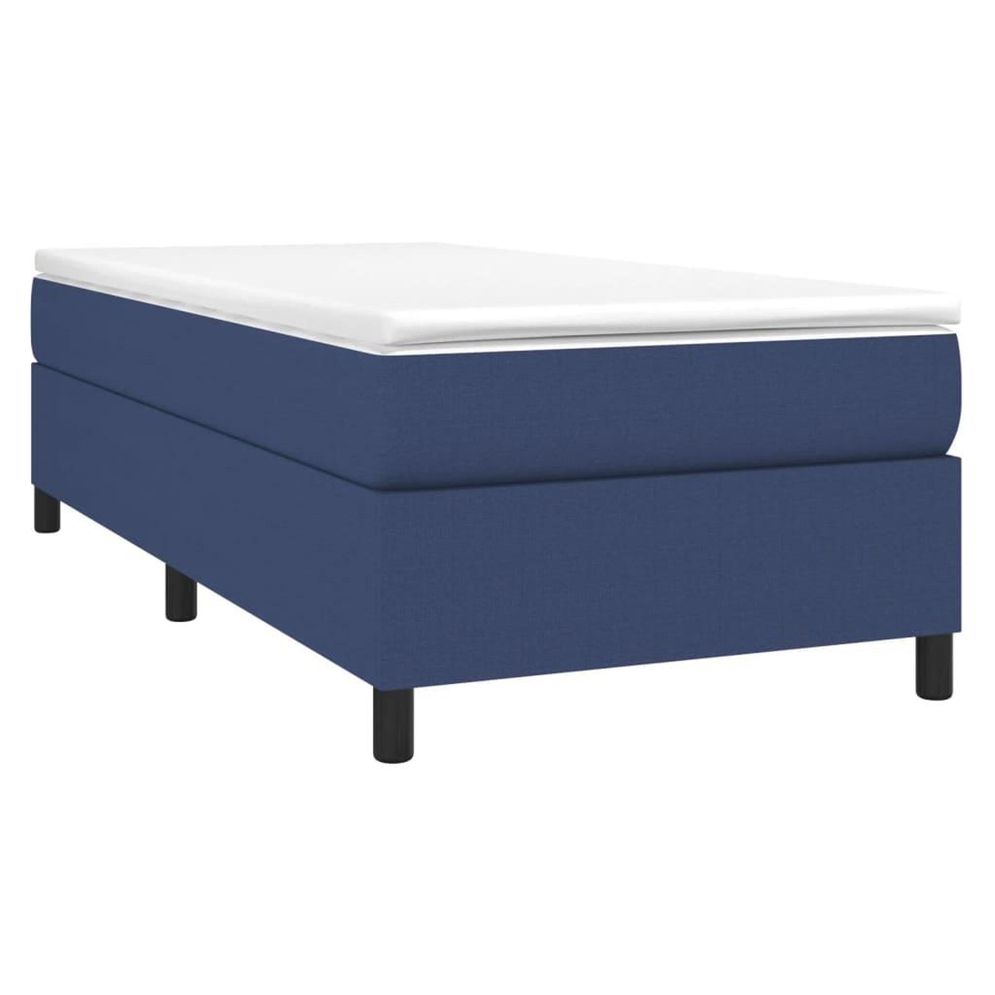 Voir la diapositive 3 : VIDAXL Sommier a lattes de lit avec matelas Bleu 80x200 cm Tissu